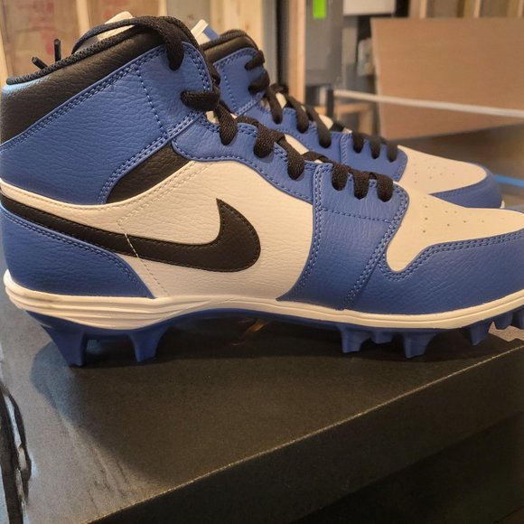 Jordan 1 TD Mid Alpha Menace Football Cleat Royal Blue size 10.5 main image 5